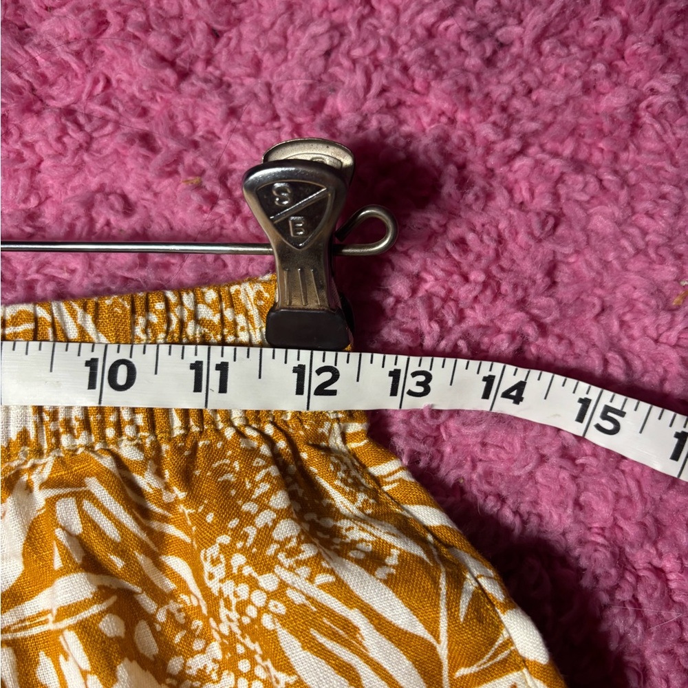 Christian Siriano Linen Tropical Print ruffle Skirt spring summer vacation - Picture 6 of 6